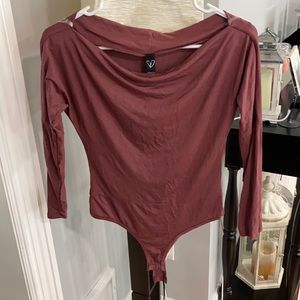 Windsor off the shoulder thong bodysuit
